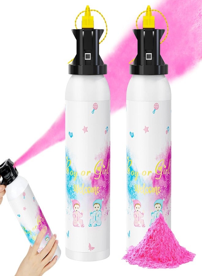 SRG Gender Reveal Fire Extinguisher Color Blaster | 2 Packs Baby Girl Pink Gender Reveal Extinguisher Smoke | Powder for Gender Reveal Decorations & Ideas（Pink） - Image 1
